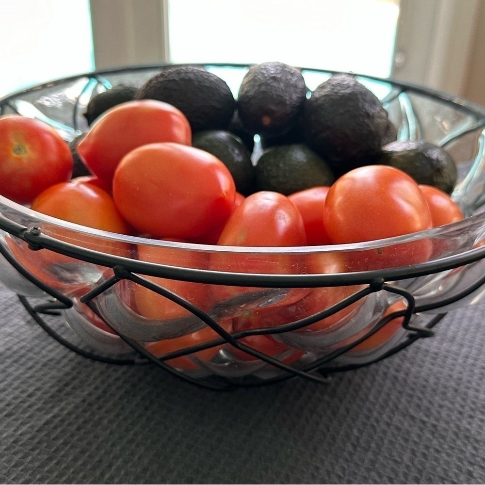 Glass & Bronzed Metal Bowl - Large, versatile,  purposeful or great decor piece